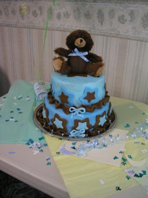 Blue Moon Baby Shower Cake