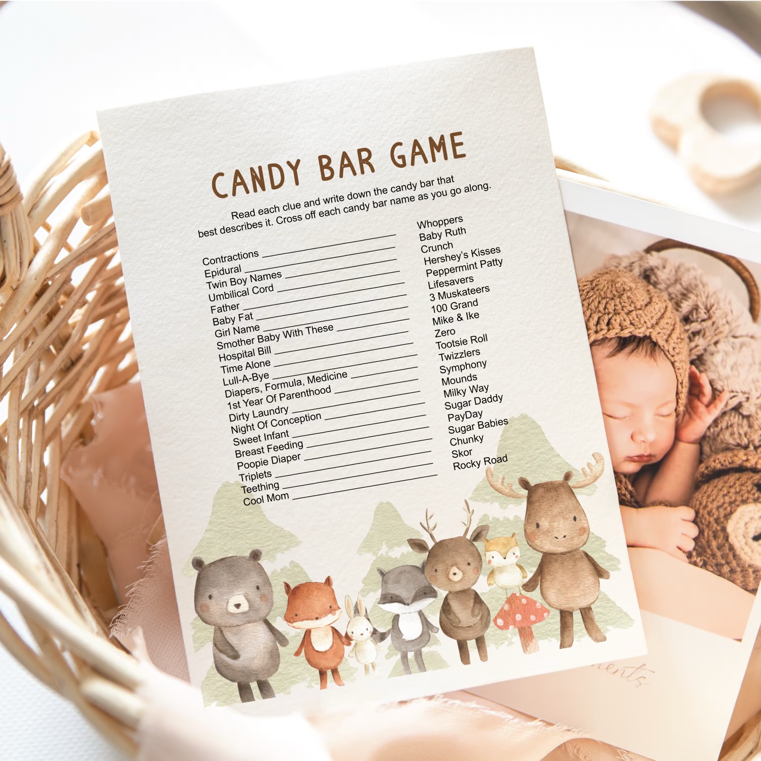 Woodland Baby Shower Ideas Decorations Printable Games