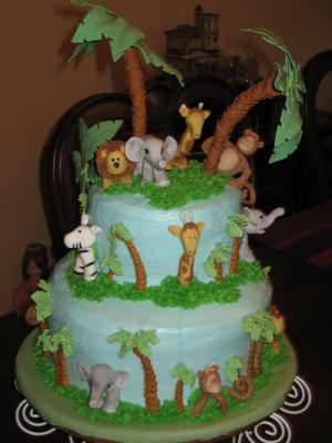 baby shower cake jungle theme