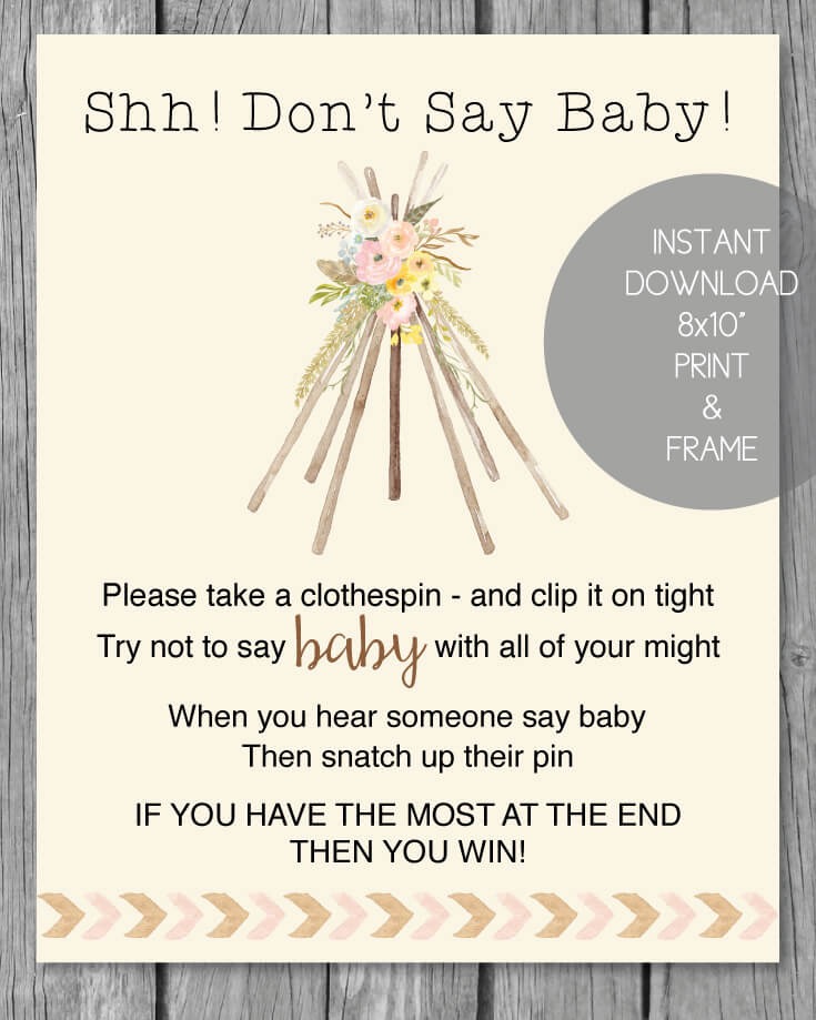 boho tribal baby shower ideas banner