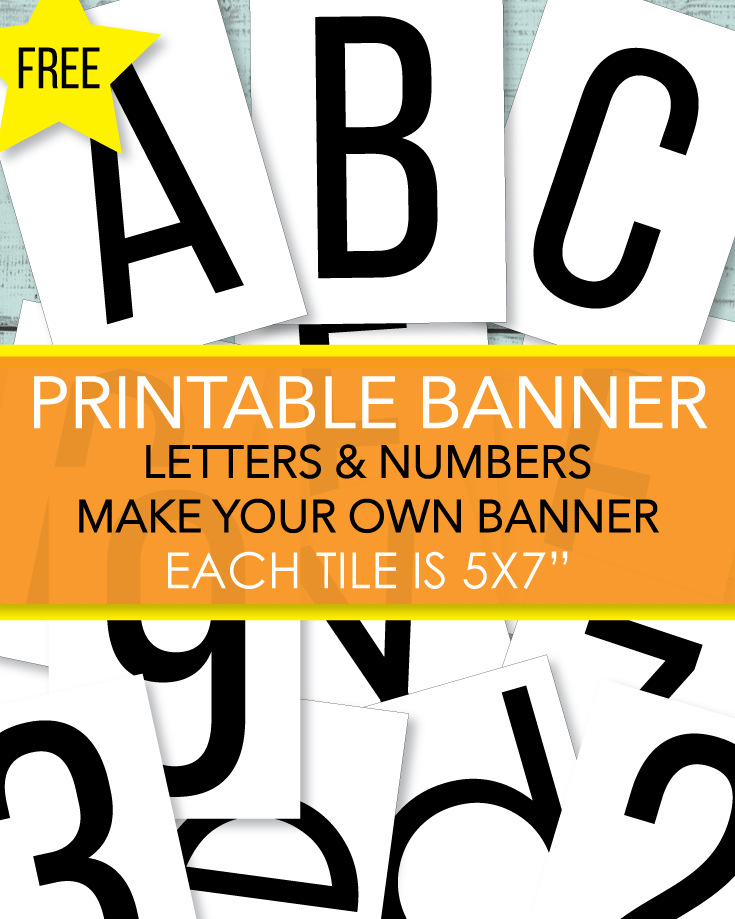 abc letter banner printable