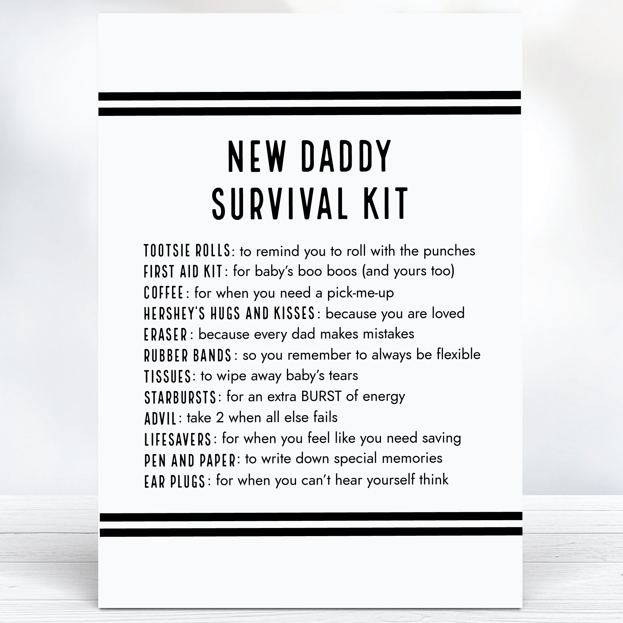 new dad survival kit