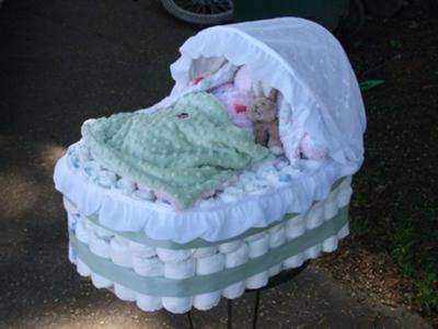 Babies 1st Christmas Carriage Diaper Cak