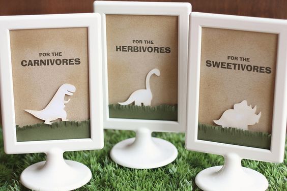 image of dinosaur baby shower food labels