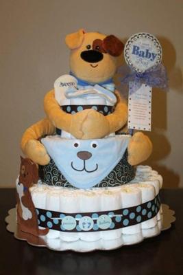 Amazon.com: Baby Boy 3 Tier Diaper Cake - Beautiful Baby Gift for Boys with  Usable Diapers (Size 1) - (10 inches Wide x 12 inches Tall) : Baby