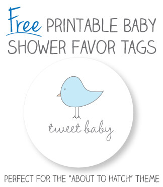 free birdie baby shower favor tags
