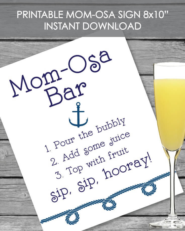nautical anchor baby shower printables