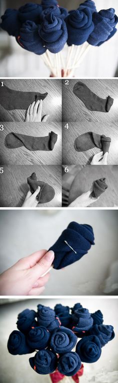 how to make sock roses image