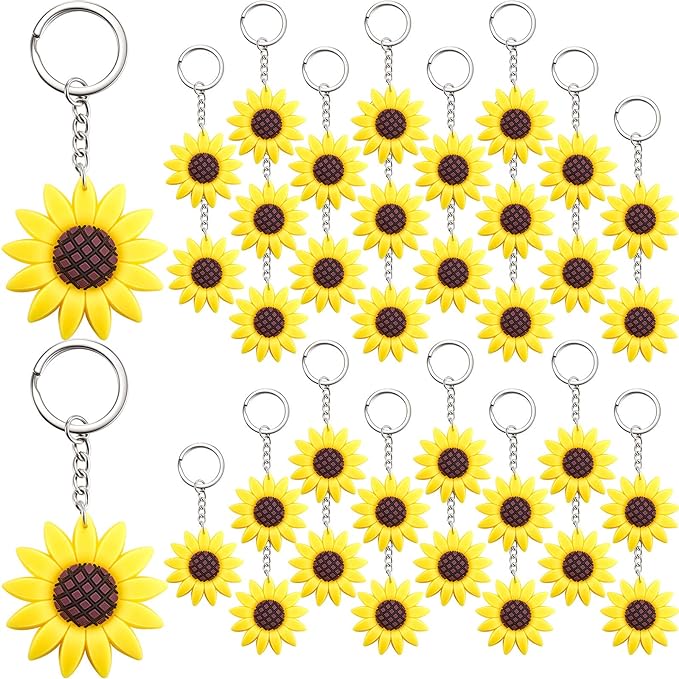 sunflower keychain baby shower favors