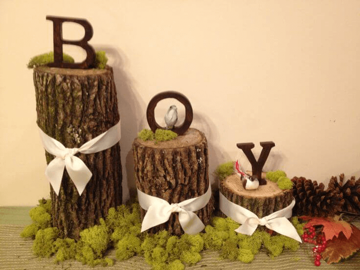 Set of 12 - 8 inch rustic wood slices! Baby shower centerpieces ...